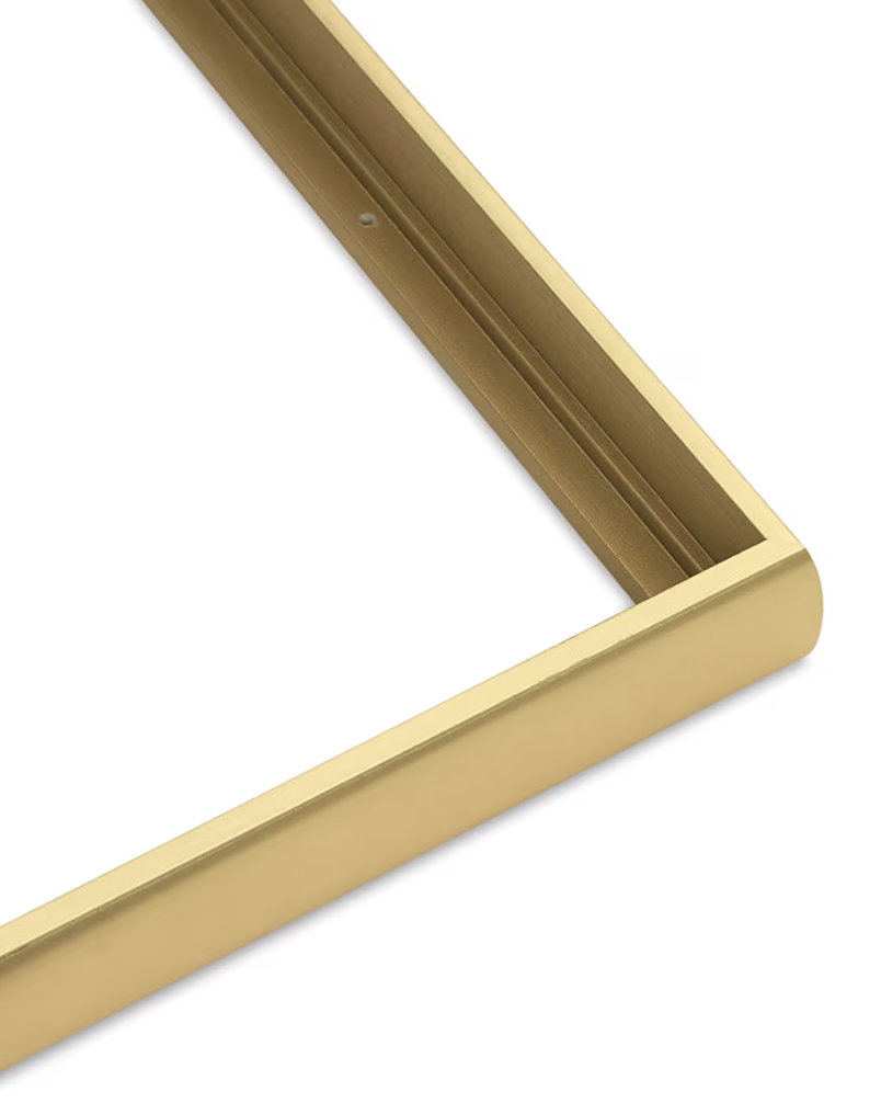 Gold rounded edge floater frame – Elizabeth Alice Studio