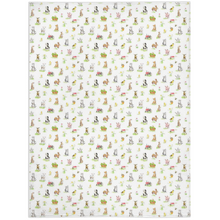 Load image into Gallery viewer, Farm animals minky blanket, multicolor
