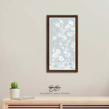 Load image into Gallery viewer, April, A Tonal Green Chinoiserie Canvas Wrap, available framed
