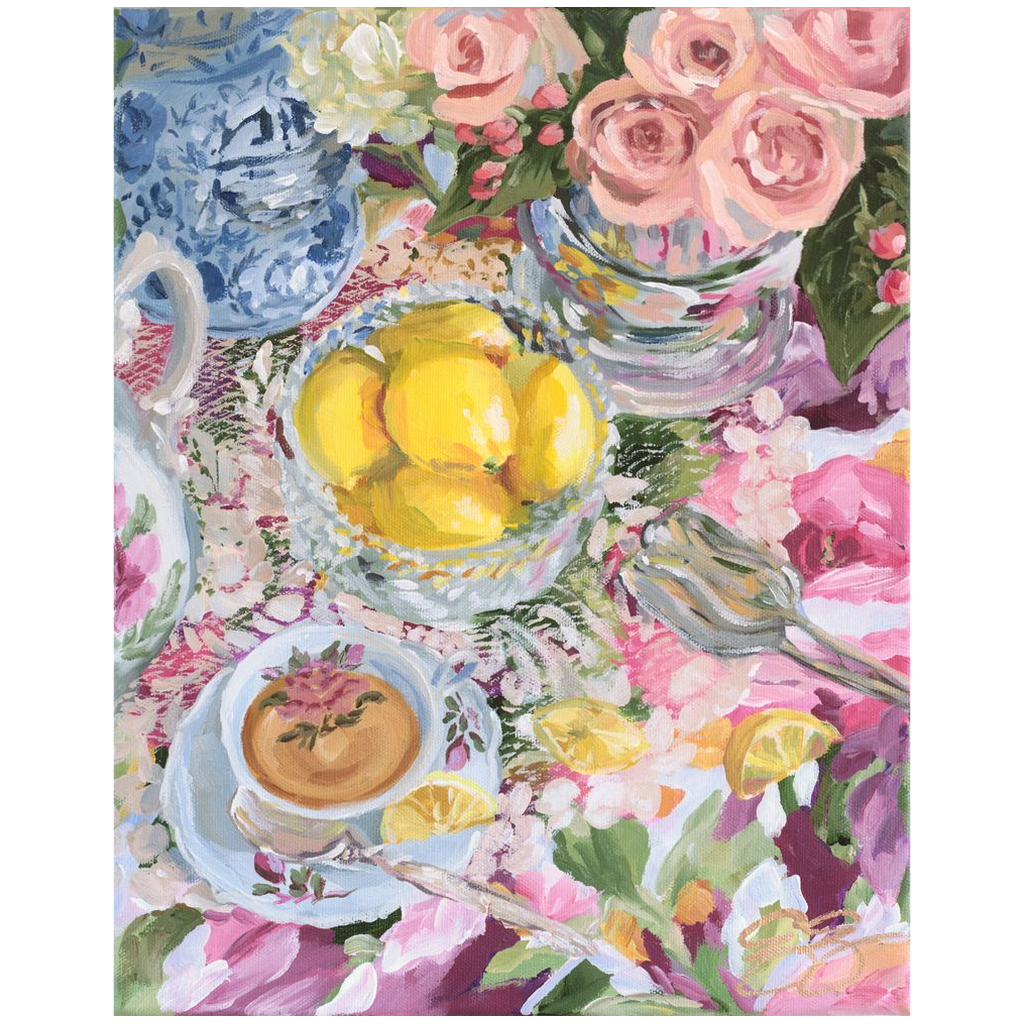 Lemon Tea No. 1, a fine art print on canvas