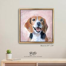 Load image into Gallery viewer, Beagle canvas wrap, available framed
