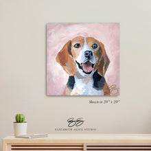 Load image into Gallery viewer, Beagle canvas wrap, available framed
