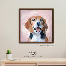 Load image into Gallery viewer, Beagle canvas wrap, available framed
