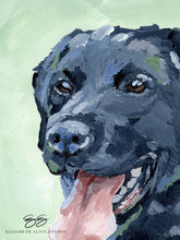 Load image into Gallery viewer, Black lab canvas wrap, available framed
