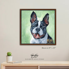 Load image into Gallery viewer, Boston Terrier canvas wrap, available framed
