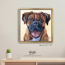 Load image into Gallery viewer, Boxer canvas wrap, available framed
