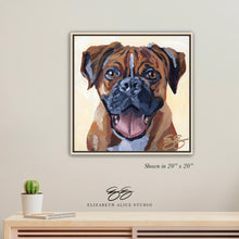 Load image into Gallery viewer, Boxer canvas wrap, available framed
