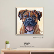 Boxer canvas wrap, available framed