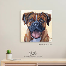 Load image into Gallery viewer, Boxer canvas wrap, available framed
