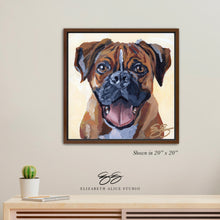 Load image into Gallery viewer, Boxer canvas wrap, available framed
