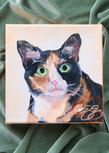 Load image into Gallery viewer, Calico cat - 6 x 6 original painting
