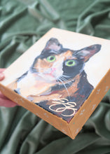 Load image into Gallery viewer, Calico cat - 6 x 6 original painting
