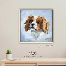 Load image into Gallery viewer, Cavalier King Charles Spaniel canvas wrap, available framed
