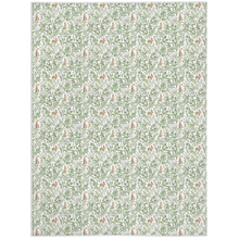 Load image into Gallery viewer, Bunny toile minky blanket, green

