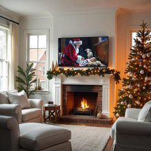 Load image into Gallery viewer, Santa kneeling before Baby Jesus, file for Frame TV
