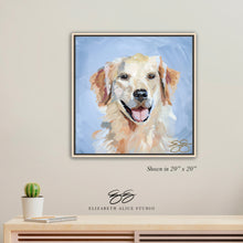 Load image into Gallery viewer, Golden Retriever canvas wrap, available framed
