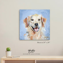 Load image into Gallery viewer, Golden Retriever canvas wrap, available framed
