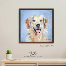 Load image into Gallery viewer, Golden Retriever canvas wrap, available framed
