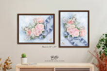 Load image into Gallery viewer, No. 231 Integrity, peach and blue pastel floral bouquet painting, available framed
