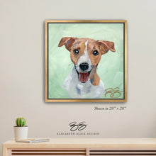Load image into Gallery viewer, Jack Russell Terrier canvas wrap, available framed
