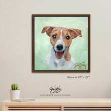 Load image into Gallery viewer, Jack Russell Terrier canvas wrap, available framed
