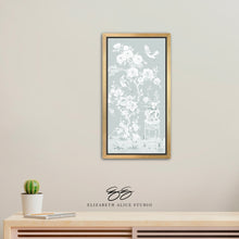 Load image into Gallery viewer, June, a tonal green chinoiserie canvas wrap, available framed

