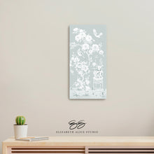 Load image into Gallery viewer, June, a tonal green chinoiserie canvas wrap, available framed
