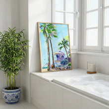 Load image into Gallery viewer, Lifeguard tower on Waikiki Beach, a fine art print on paper
