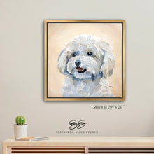 Load image into Gallery viewer, Maltese/Maltipoo canvas wrap, available framed
