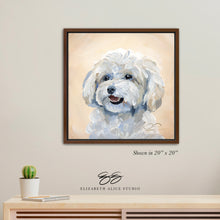 Load image into Gallery viewer, Maltese/Maltipoo canvas wrap, available framed
