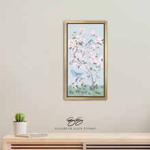 Load image into Gallery viewer, May, a blue chinoiserie canvas wrap, available framed
