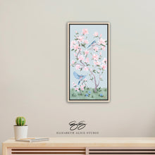 Load image into Gallery viewer, May, a blue chinoiserie canvas wrap, available framed
