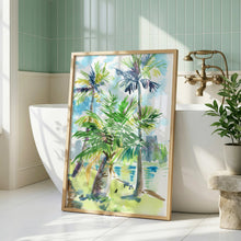 Load image into Gallery viewer, Palms and Cats, a fine art print on paper
