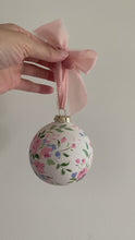 Load and play video in Gallery viewer, Pink vintage rose hand-painted ornament
