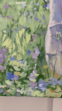 Load and play video in Gallery viewer, Mother&#39;s Embrace, Original painting of mother and son in a field of wildflowers - 24 x 36 with FREE frame
