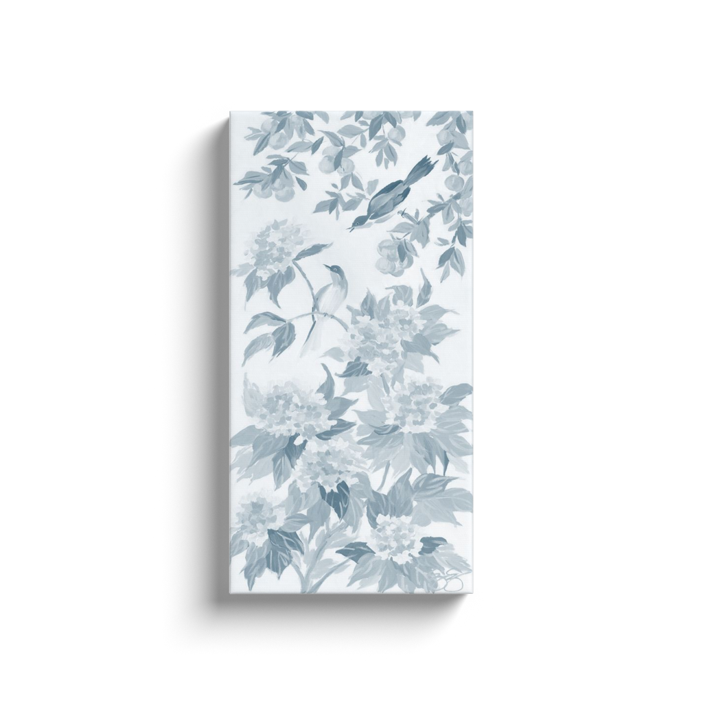 Anne, a blue chinoiserie canvas wrap print