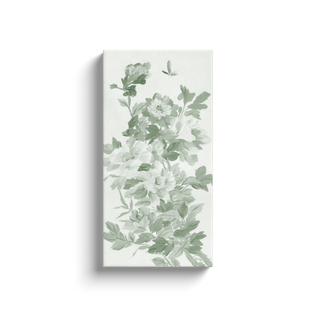 Eloise, a green chinoiserie canvas wrap print