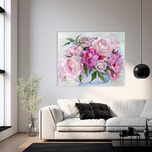 Load image into Gallery viewer, No. 388 Peonies in milk glass basket, a fine art print on paper
