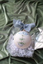 Load image into Gallery viewer, 2024 blue bow tree hand-painted ornament
