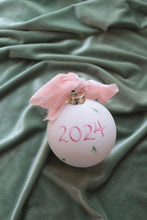 Load image into Gallery viewer, 2024 pink bow tree hand-painted ornament
