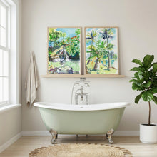 Load image into Gallery viewer, Palms and Cats, a fine art print on paper
