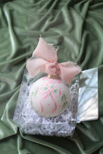 Load image into Gallery viewer, 2024 pink bow wreath hand-painted ornament
