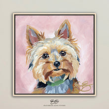Load image into Gallery viewer, Yorkie canvas wrap, available framed
