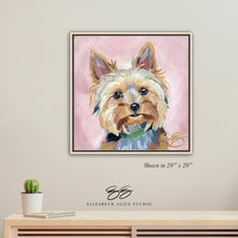 Load image into Gallery viewer, Yorkie canvas wrap, available framed
