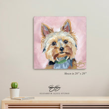 Load image into Gallery viewer, Yorkie canvas wrap, available framed
