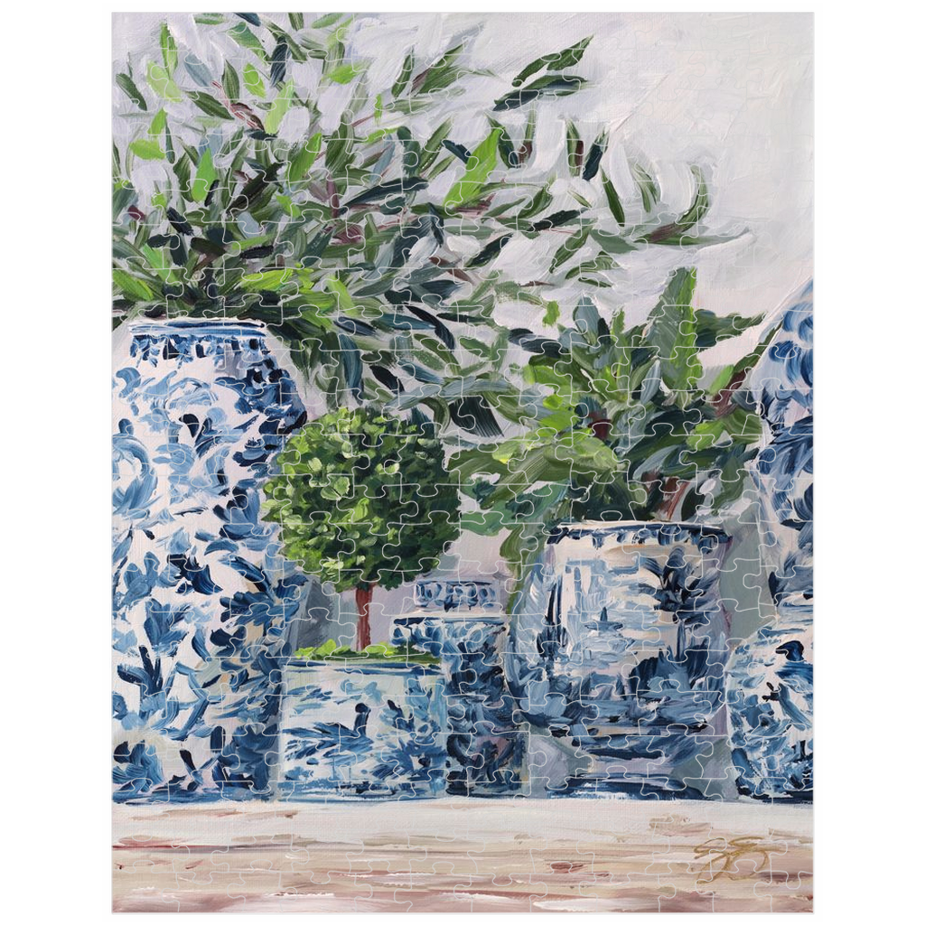 Green and Blue and White jigsaw puzzle