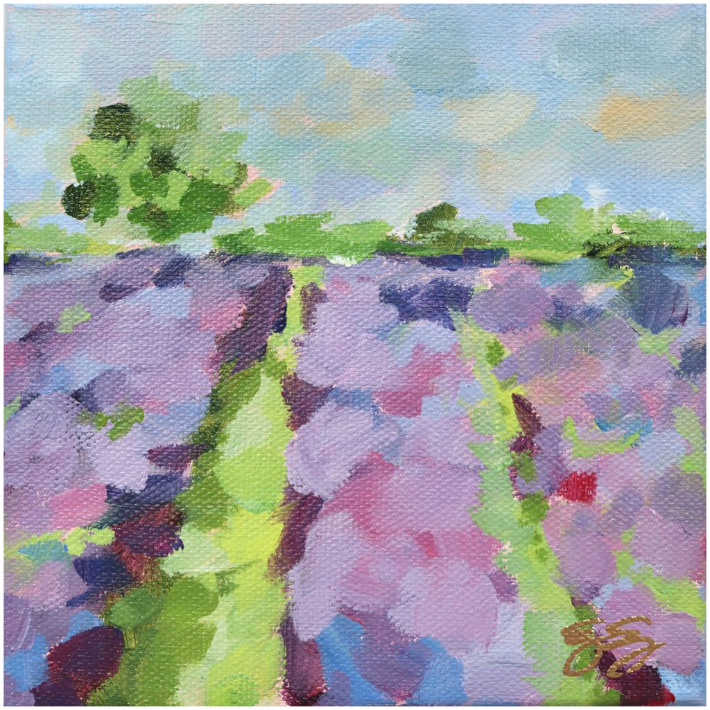 Lavender Fields No. 1, a fine art print on canvas
