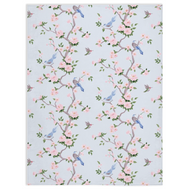 Minky blanket, Betsy chinoiserie blue multi trees