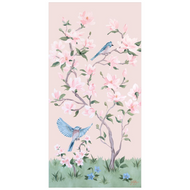 May, a pink chinoiserie fine art print on paper