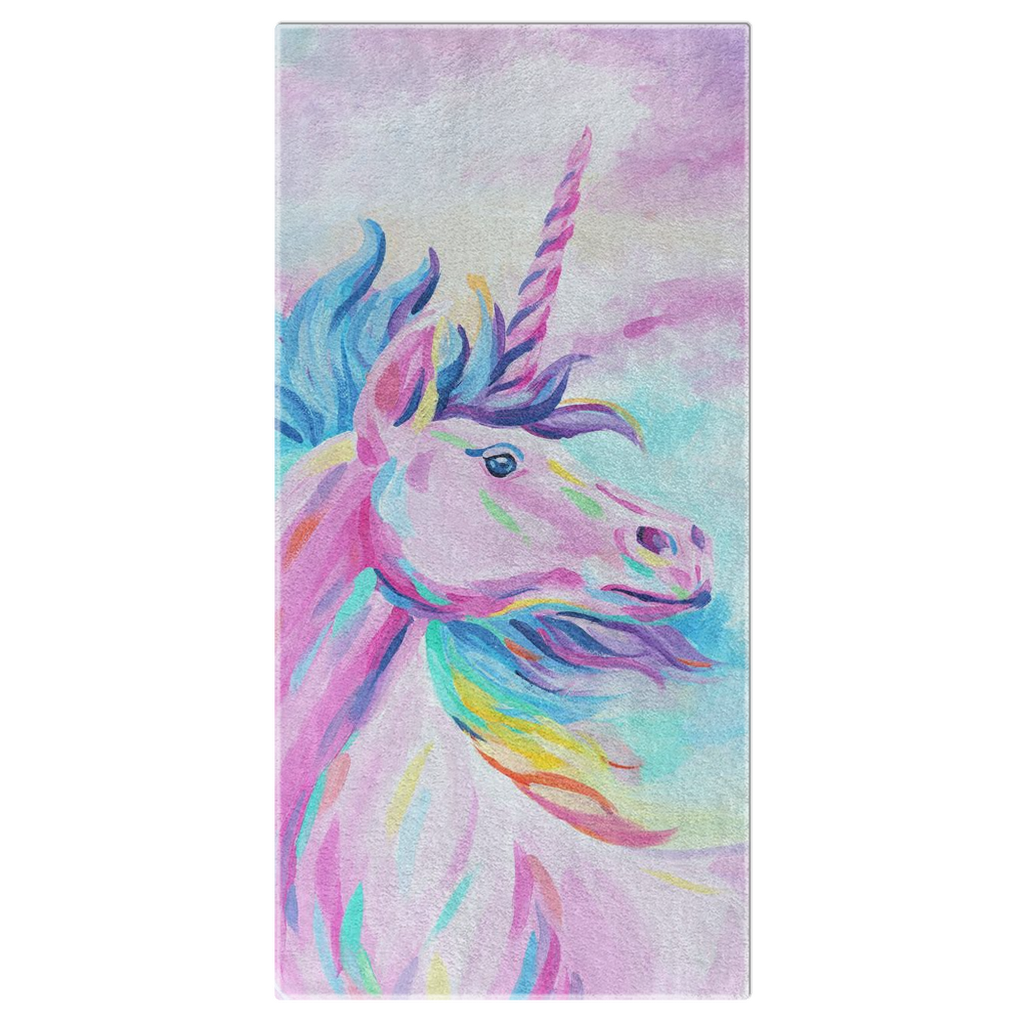 Abby's Unicorn beach towel